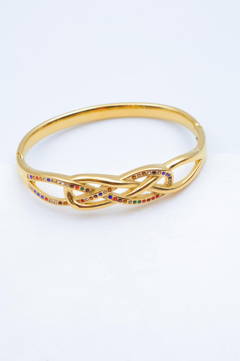 Bracelet jonc en acier inoxydable - DORÉ
