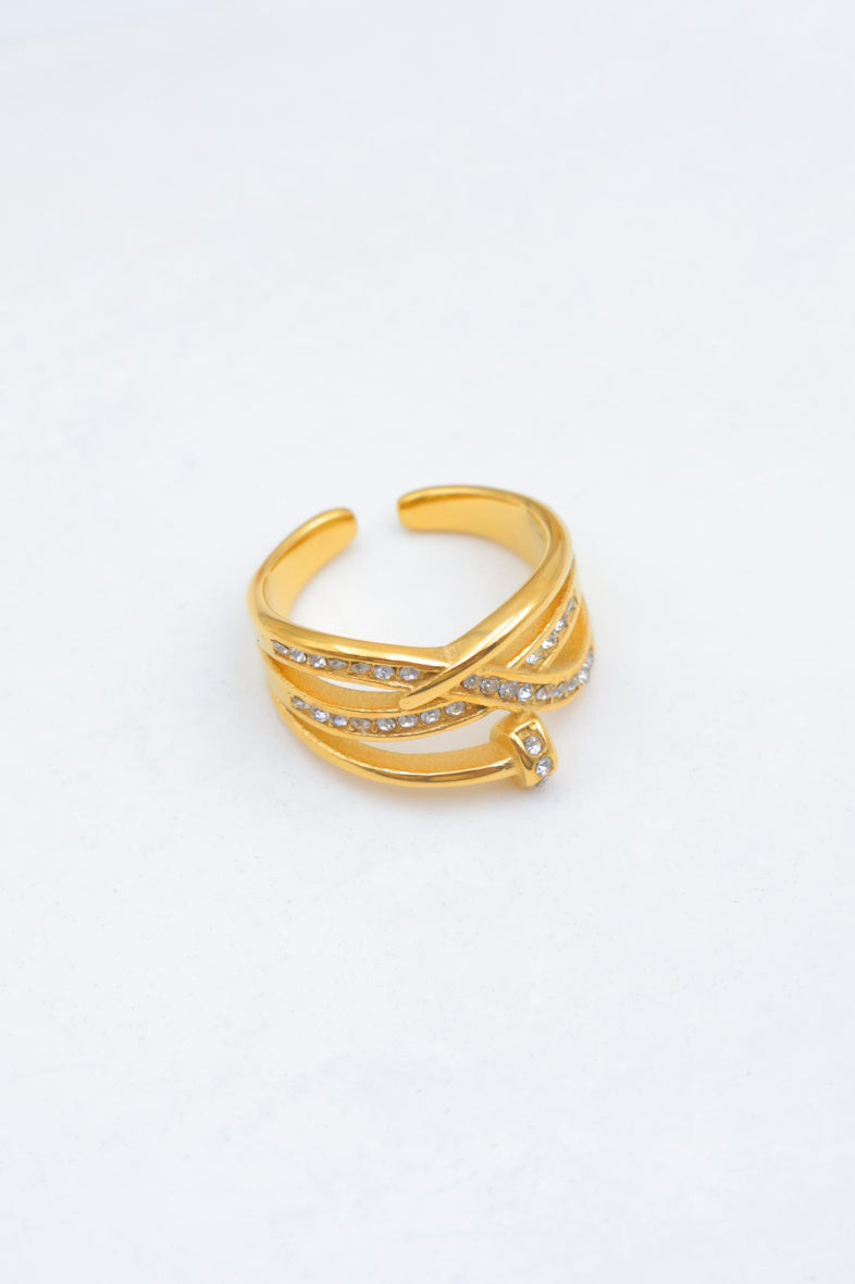 Bague en acier inoxydable ajustable - DORÉ