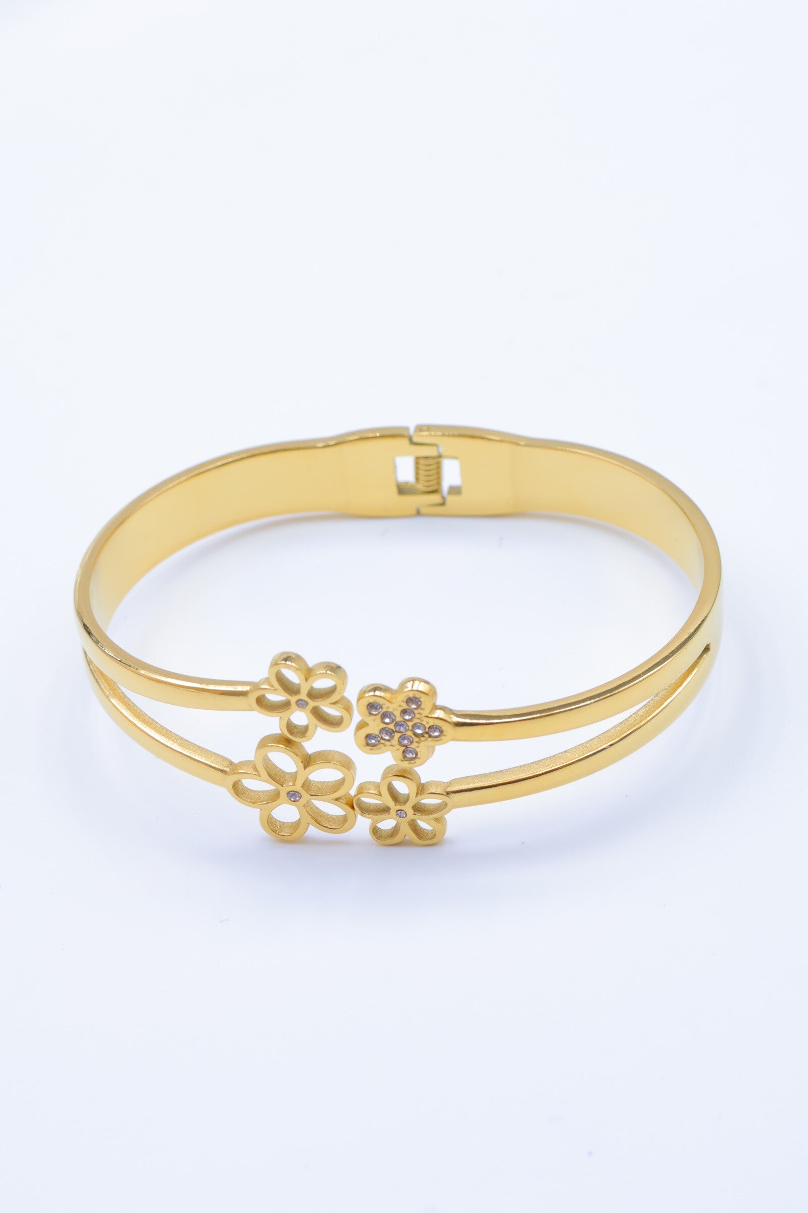 Bracelet jonc en acier inoxydable - DORÉ