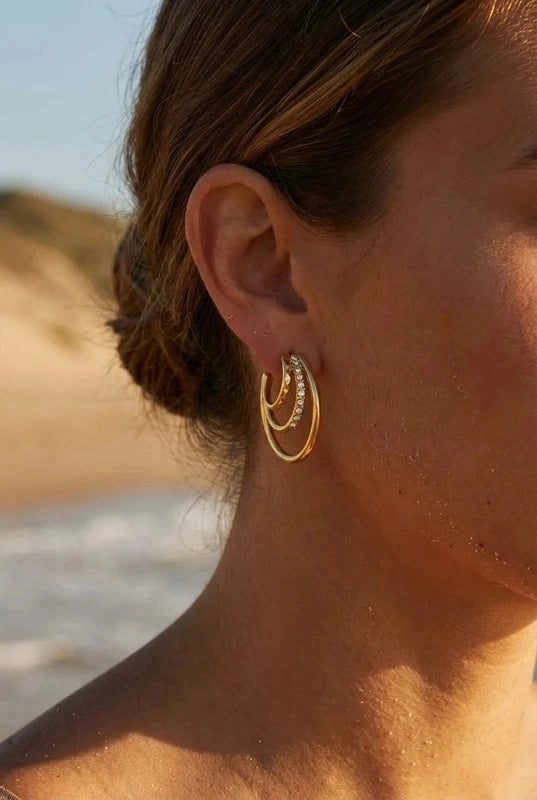 Boucles d’oreilles en acier inoxydable