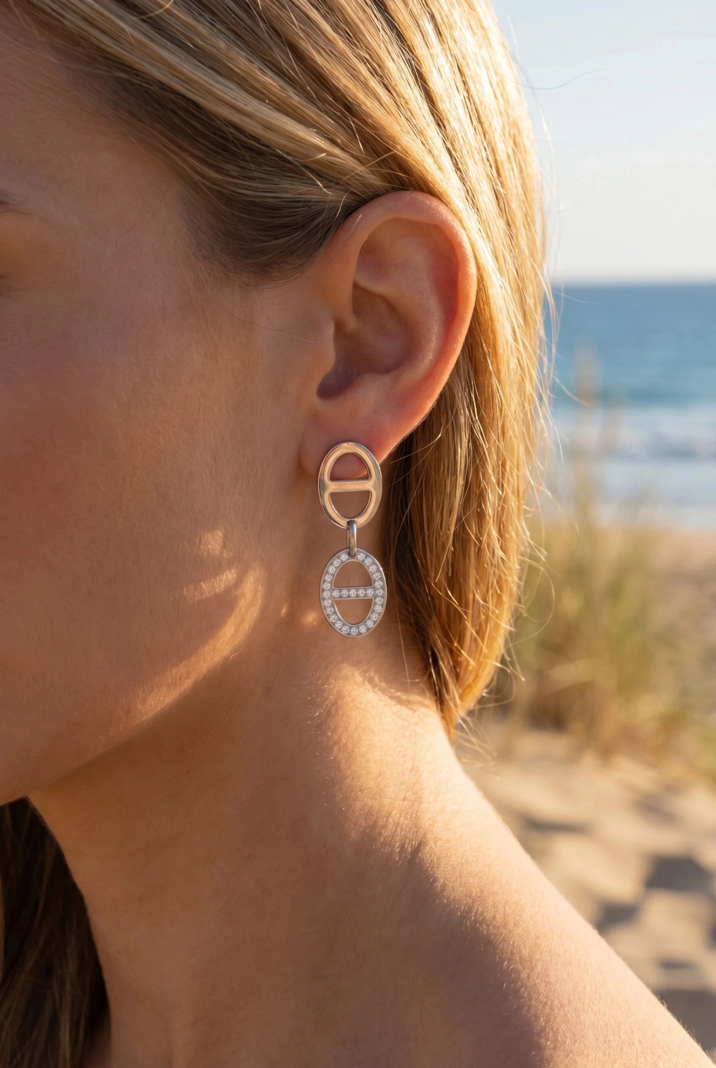 Boucles d’oreilles en acier inoxydable