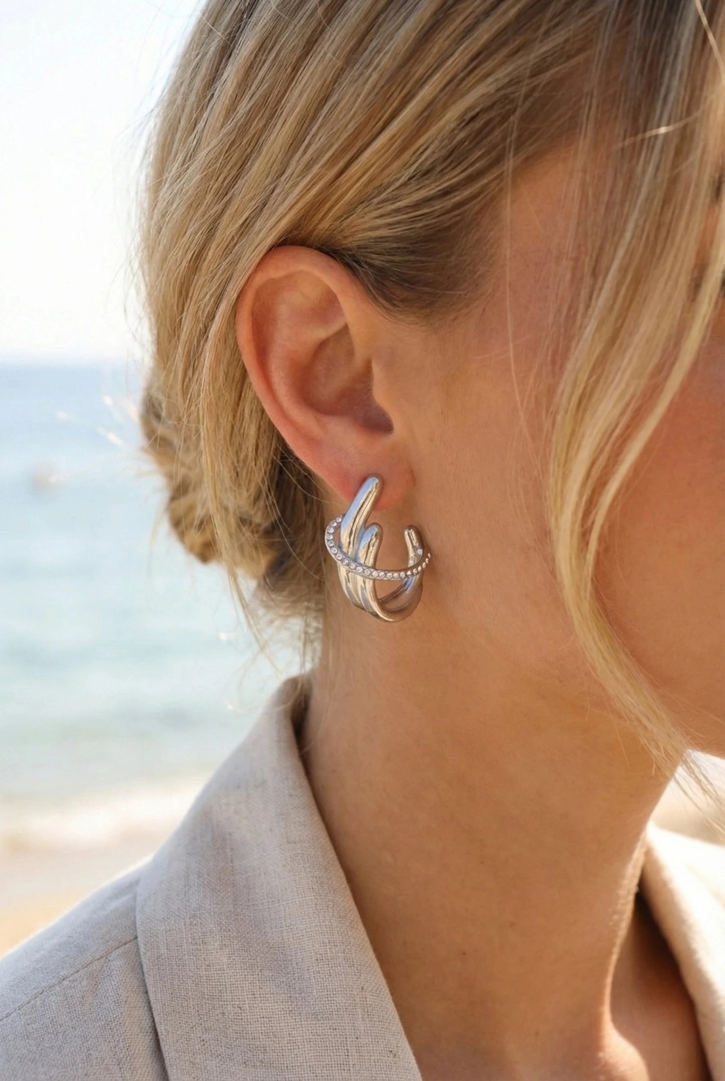 Boucles d’oreilles en acier inoxydable