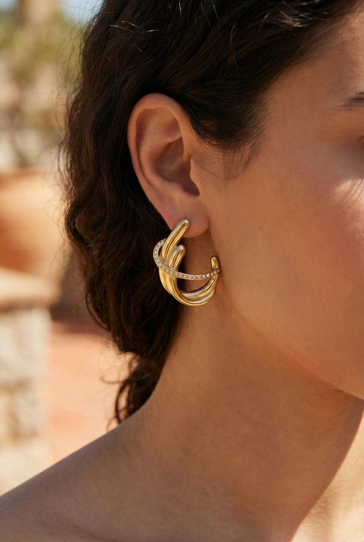 Boucles d’oreilles en acier inoxydable