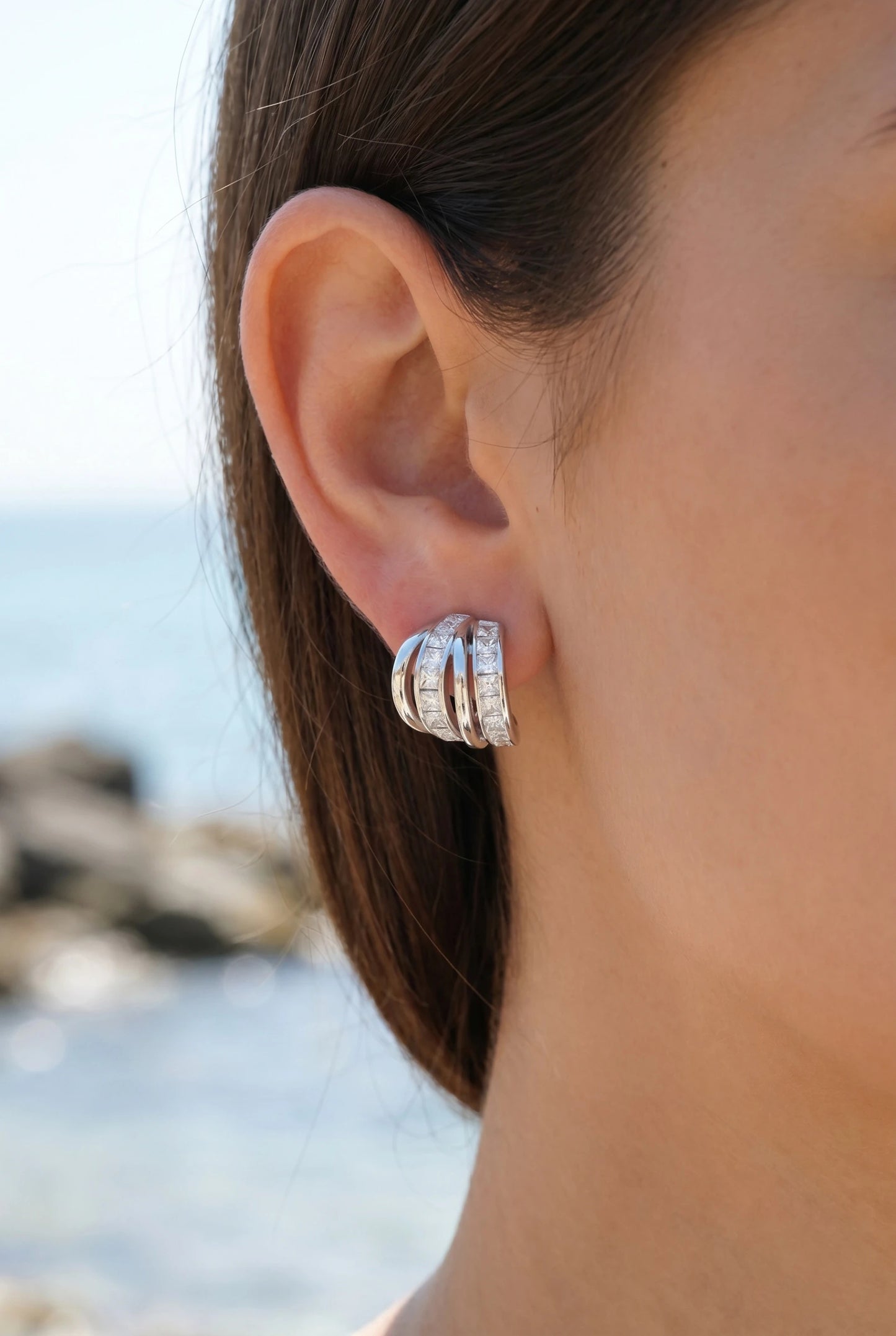 Boucles d’oreilles en acier inoxydable