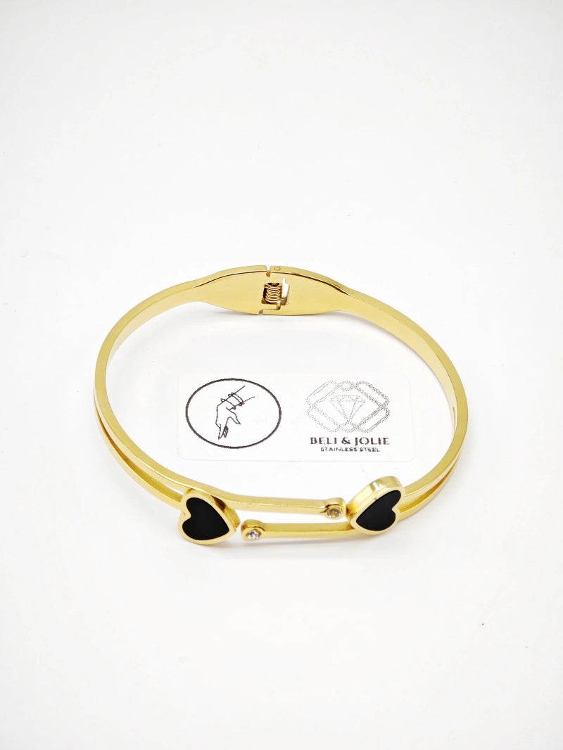 Bracelet jonc en acier inoxydable - DORÉ