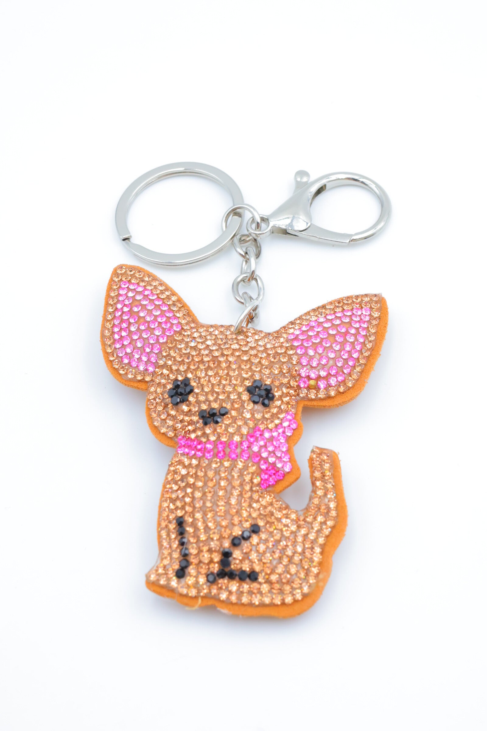 Porte clé chien - MARRON FONCÉ