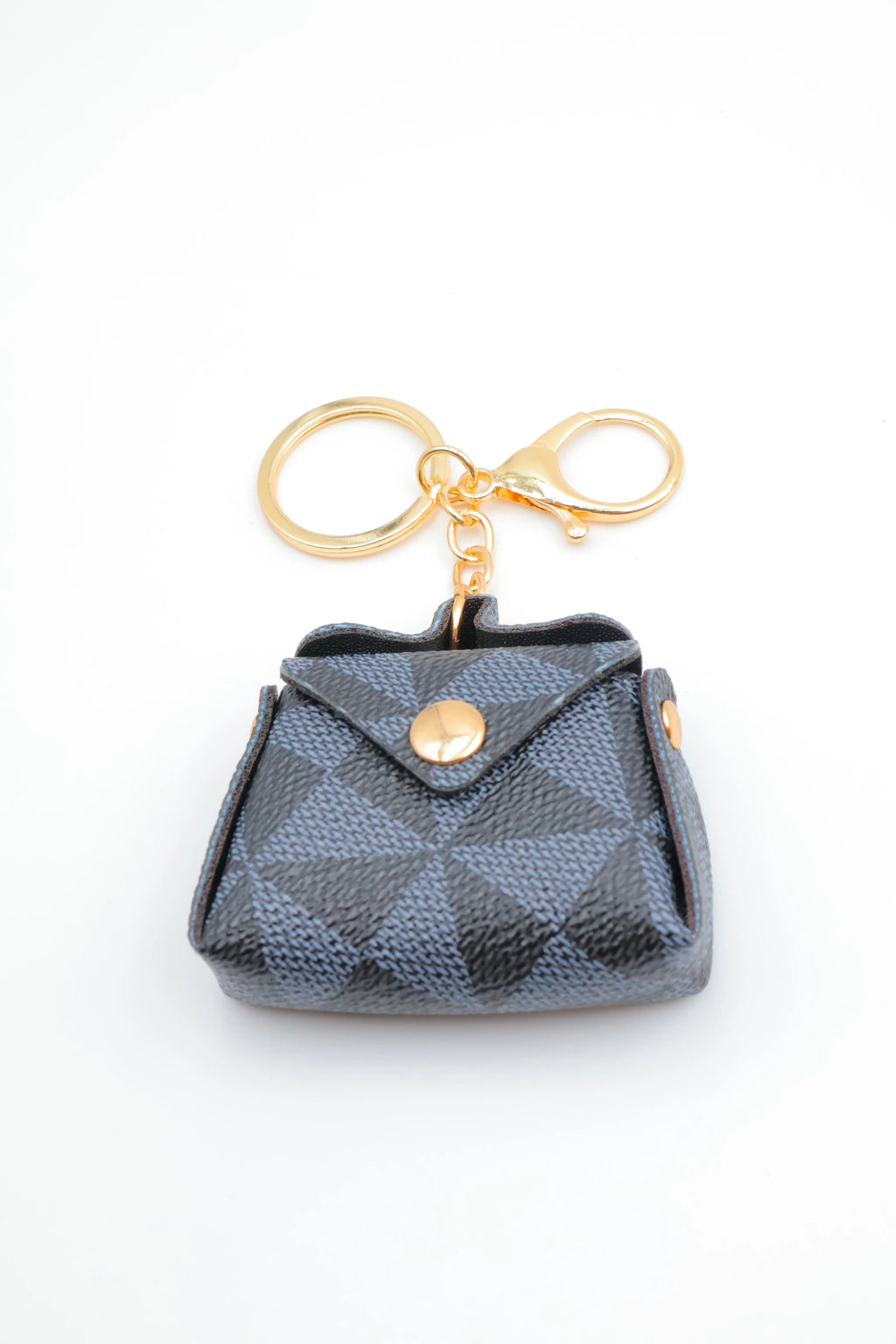Porte clé sac à main fleur - NOIR