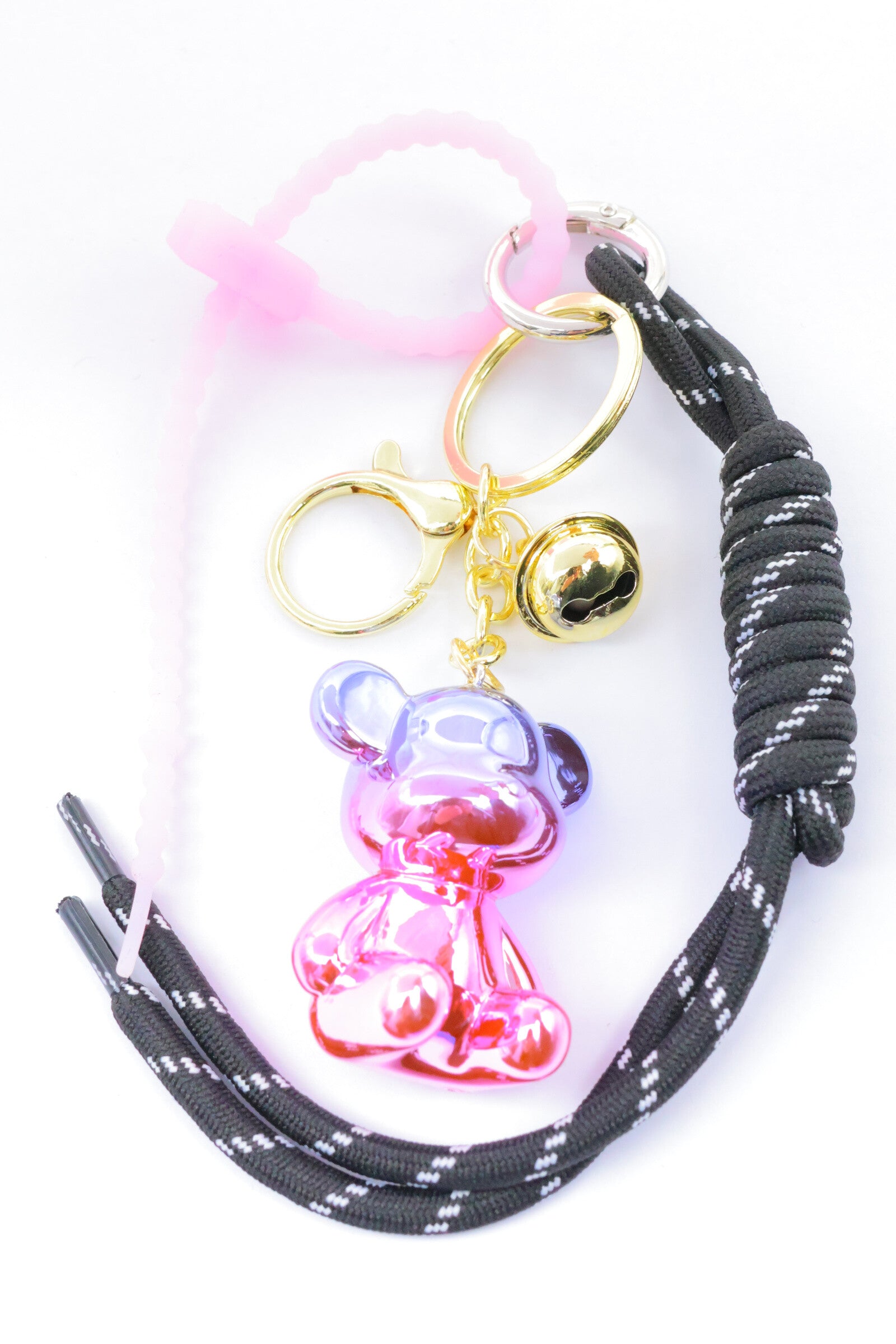 Porte clé nounours - ROSE