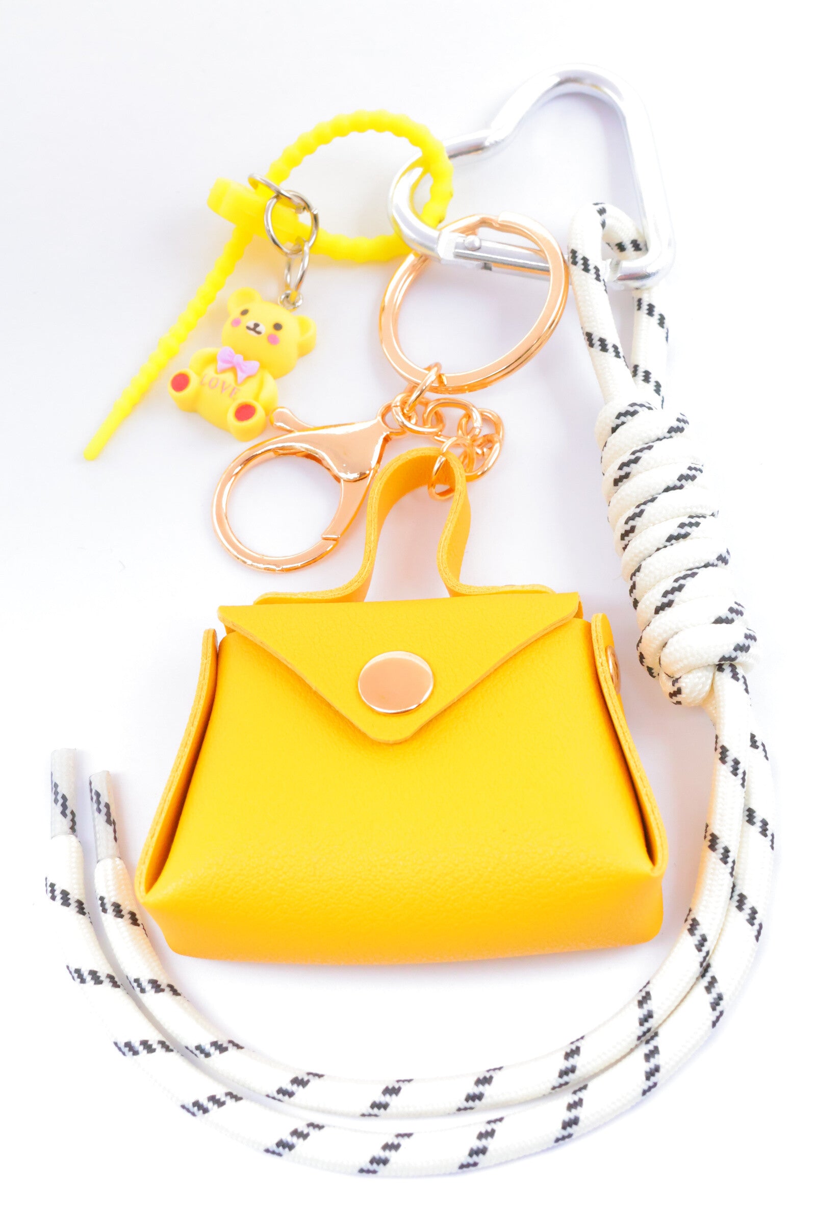 Porte clé sac à main - JAUNE