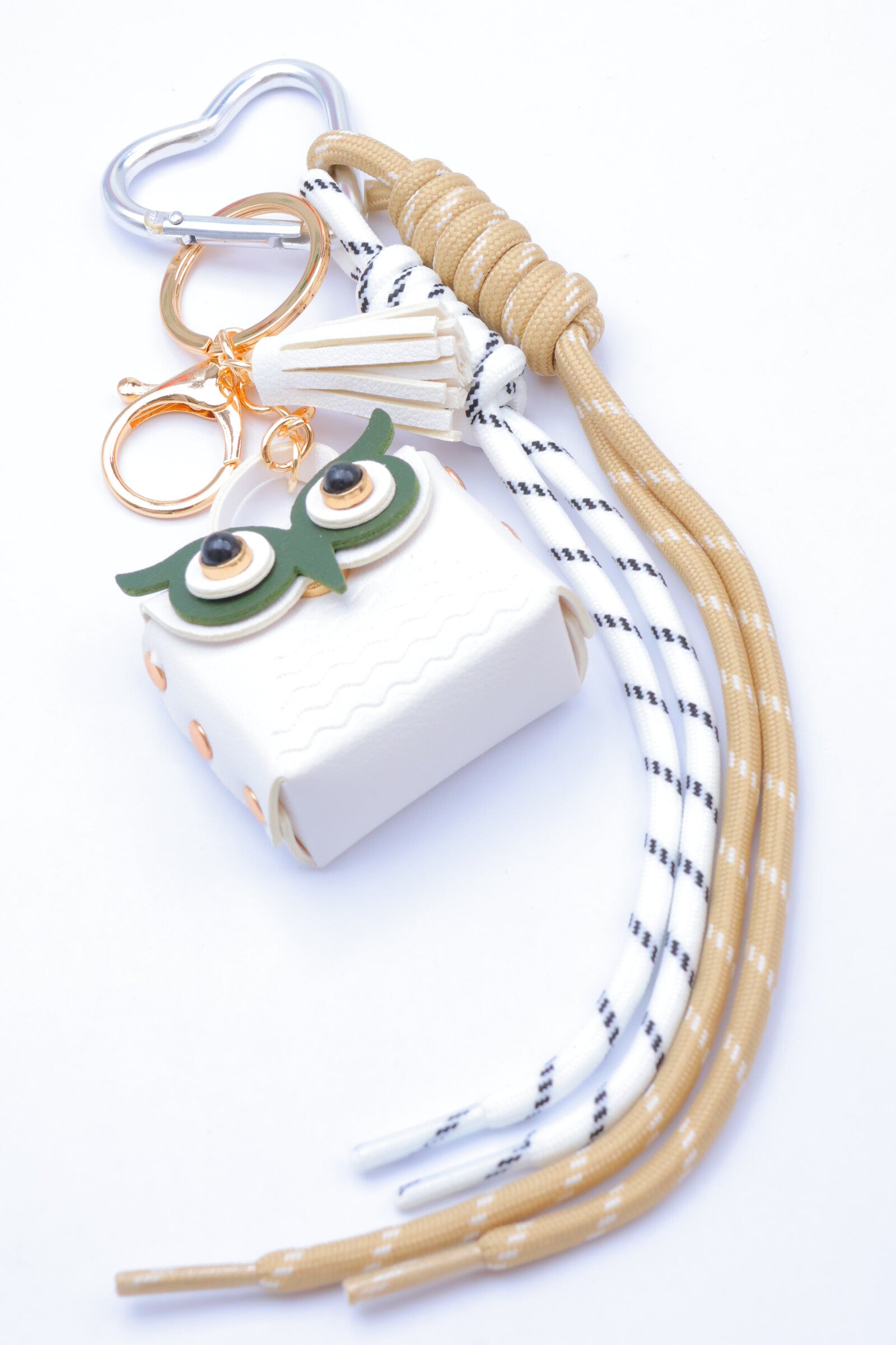 Porte clé hibou - BLANC