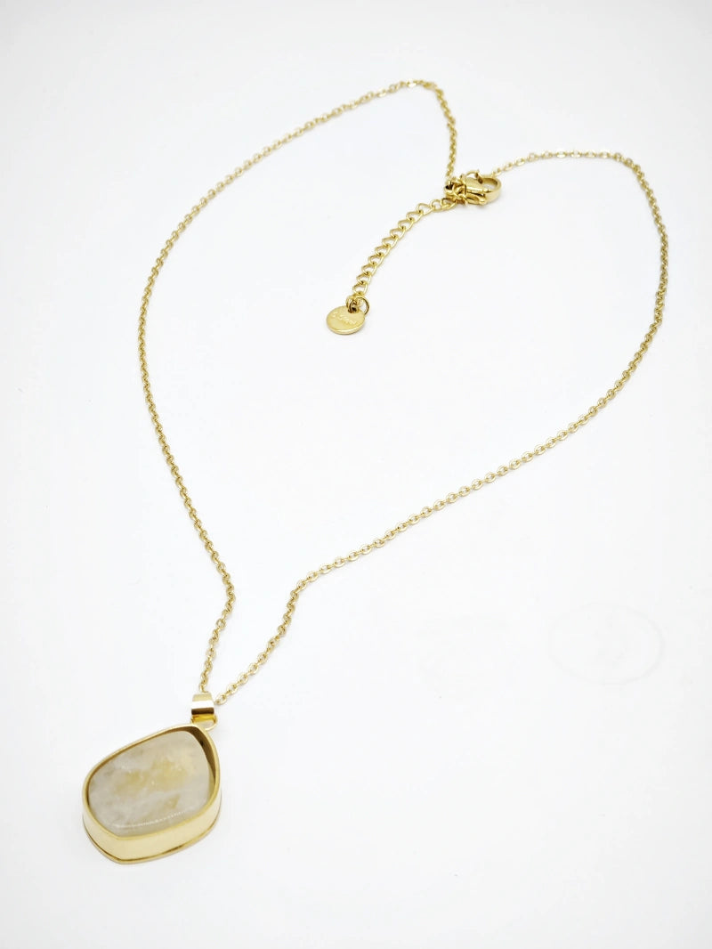 Collier en acier inoxydable - BEIGE