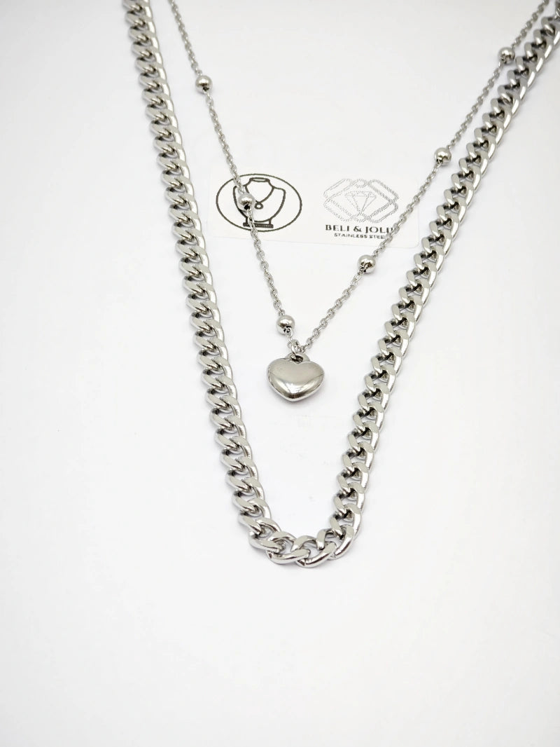 Collier en acier inoxydable - ARGENT