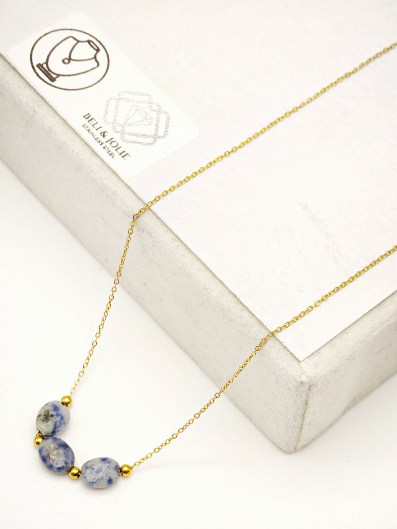 Collier en acier inoxydable - BLEU