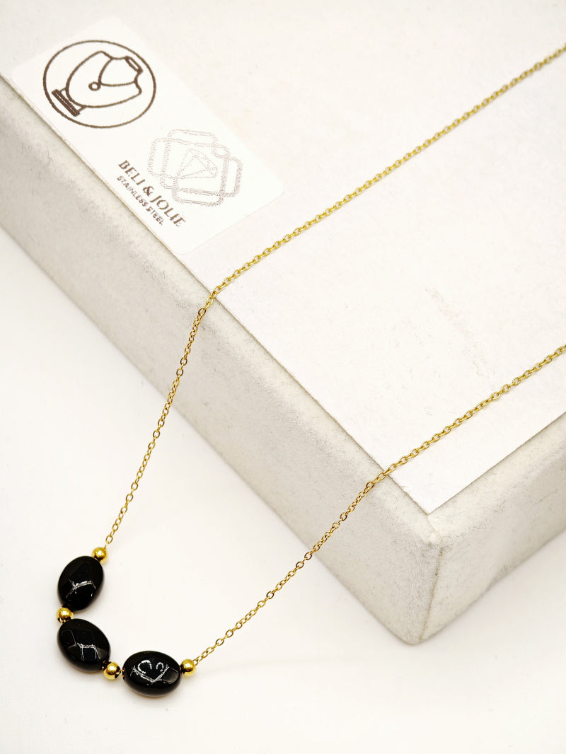 Collier en acier inoxydable - NOIR