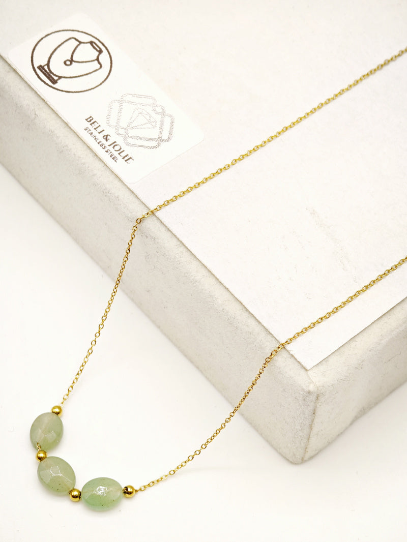 Collier en acier inoxydable - VERT