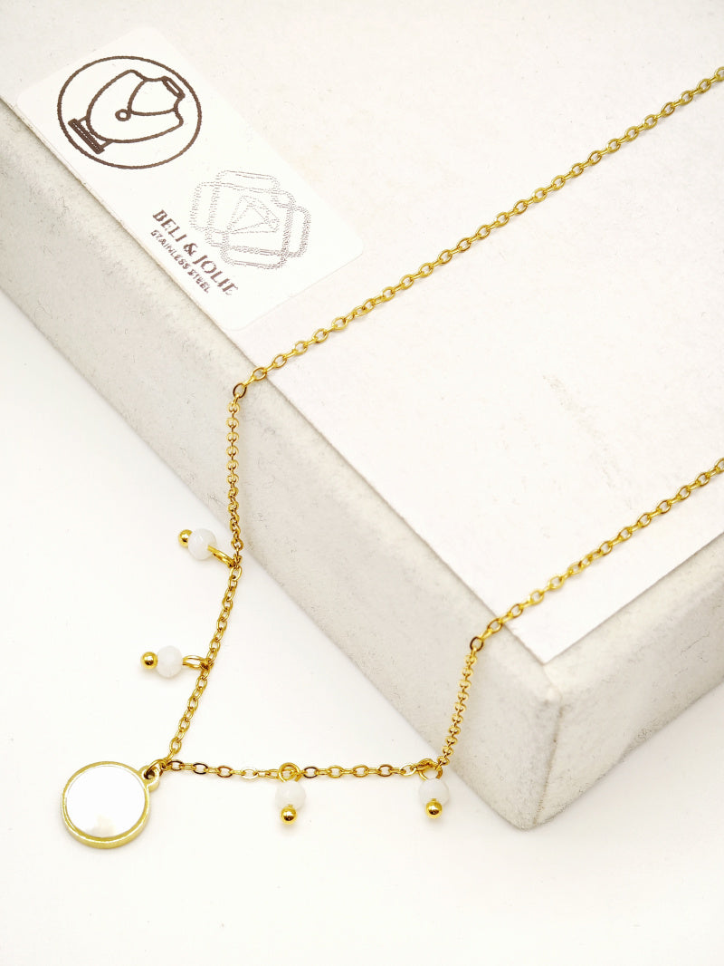 Collier en acier inoxydable - BLANC