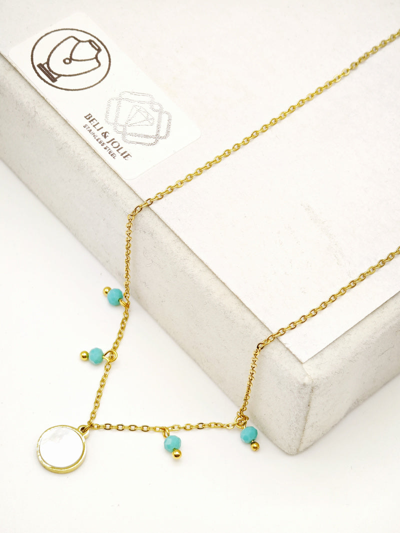 Collier en acier inoxydable - BLEU