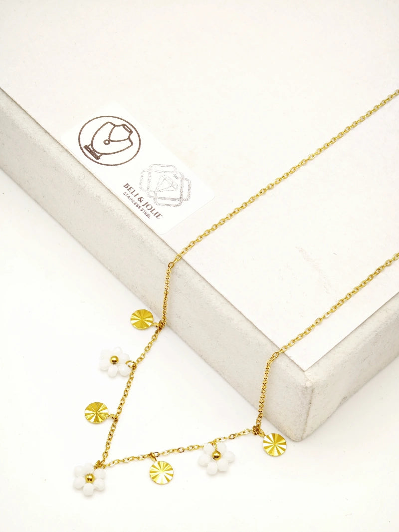 Collier en acier inoxydable - BLANC
