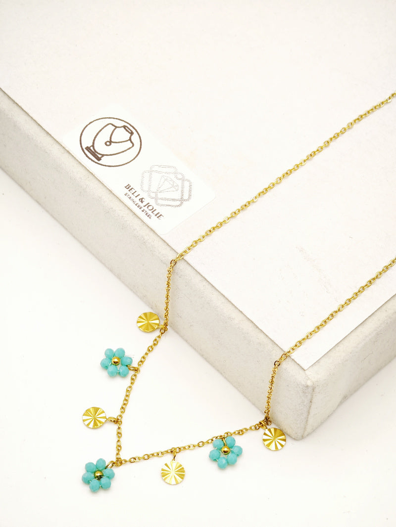 Collier en acier inoxydable - BLEU