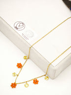 Collier en acier inoxydable - ORANGE