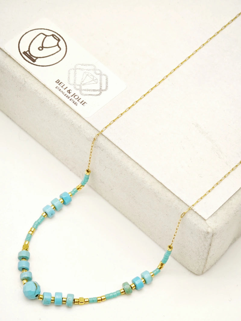Collier en acier inoxydable - BLEU