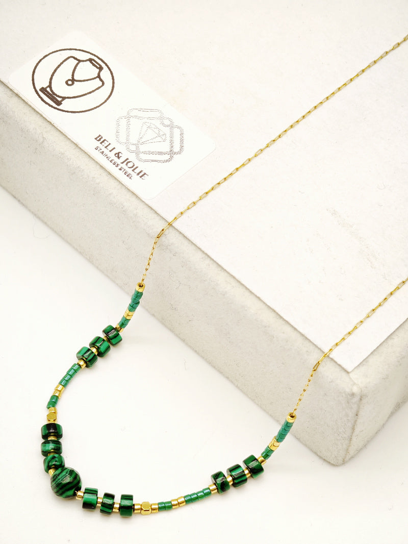 Collier en acier inoxydable - VERT