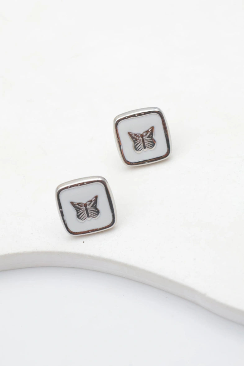 Boucles d'oreilles en acier inoxydable - ARGENT