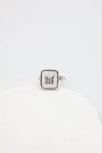 Bague en acier inoxydable ajustable - ARGENT