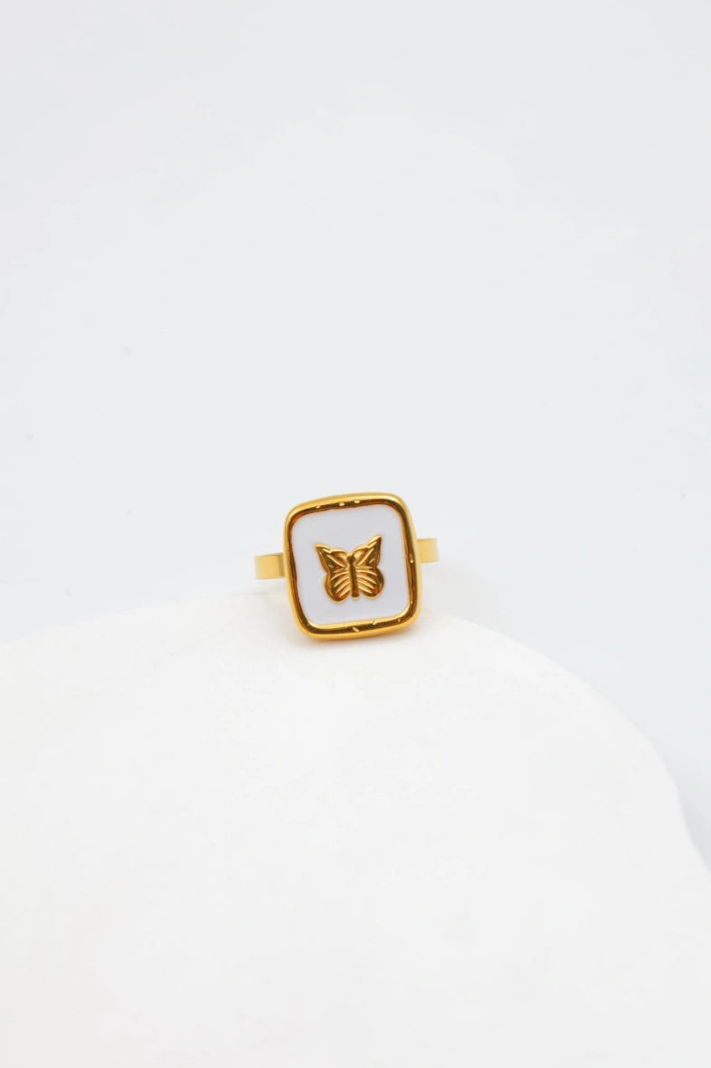 Bague en acier inoxydable ajustable - DORÉ