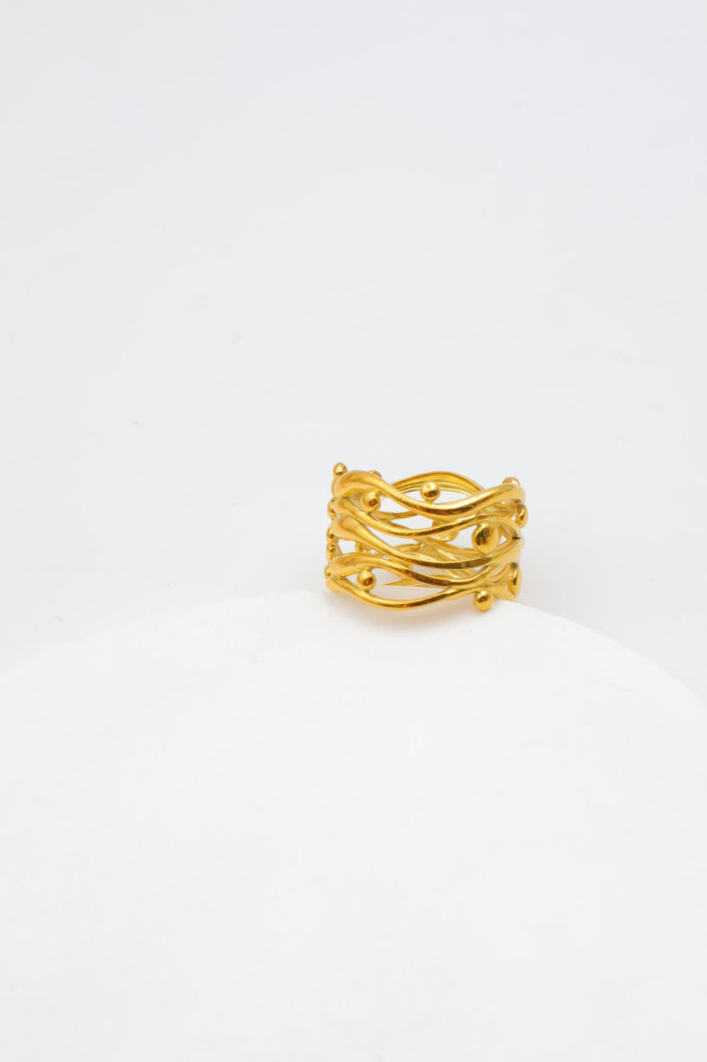 Bague en acier inoxydable ajustable - DORÉ
