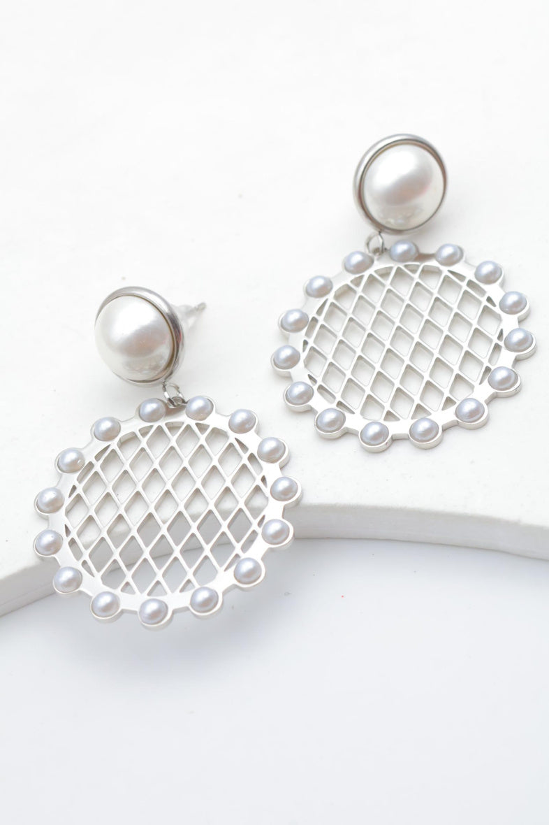 Boucles d'oreilles en acier inoxydable - ARGENT