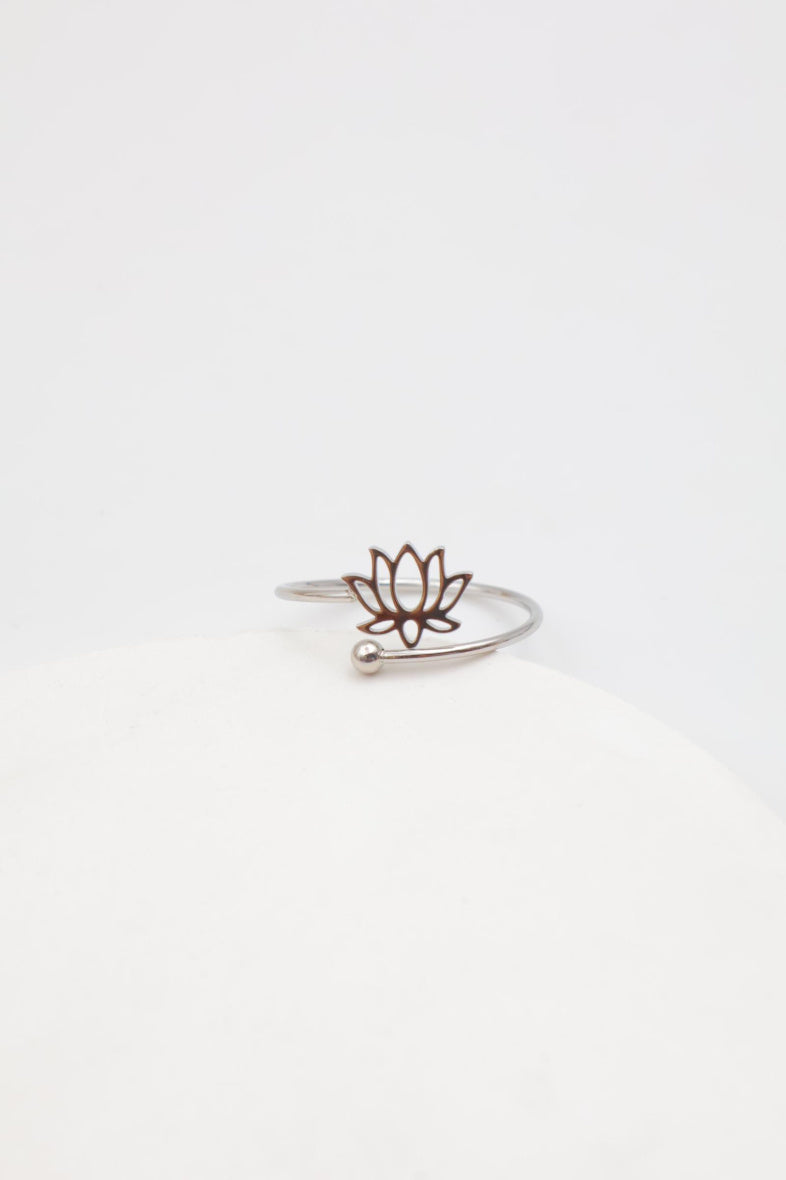 Bague en acier inoxydable ajustable - ARGENT