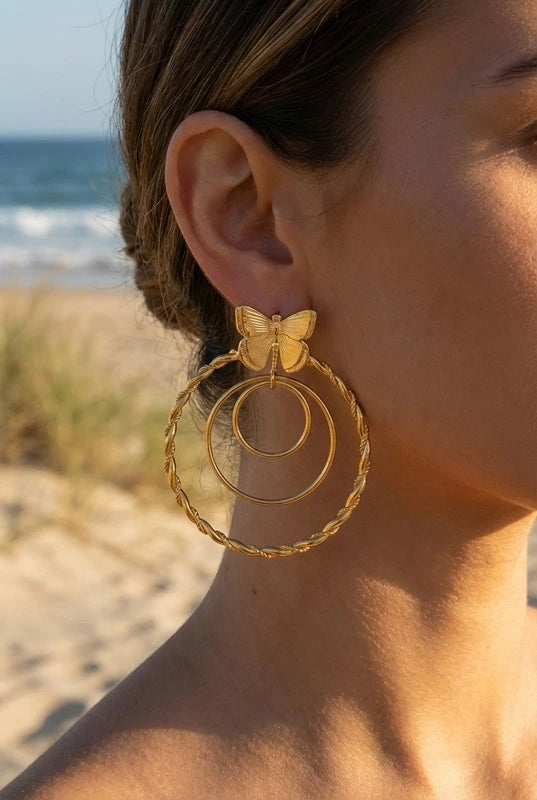 Boucles d’oreilles en acier inoxydable