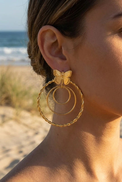 Boucles d’oreilles en acier inoxydable