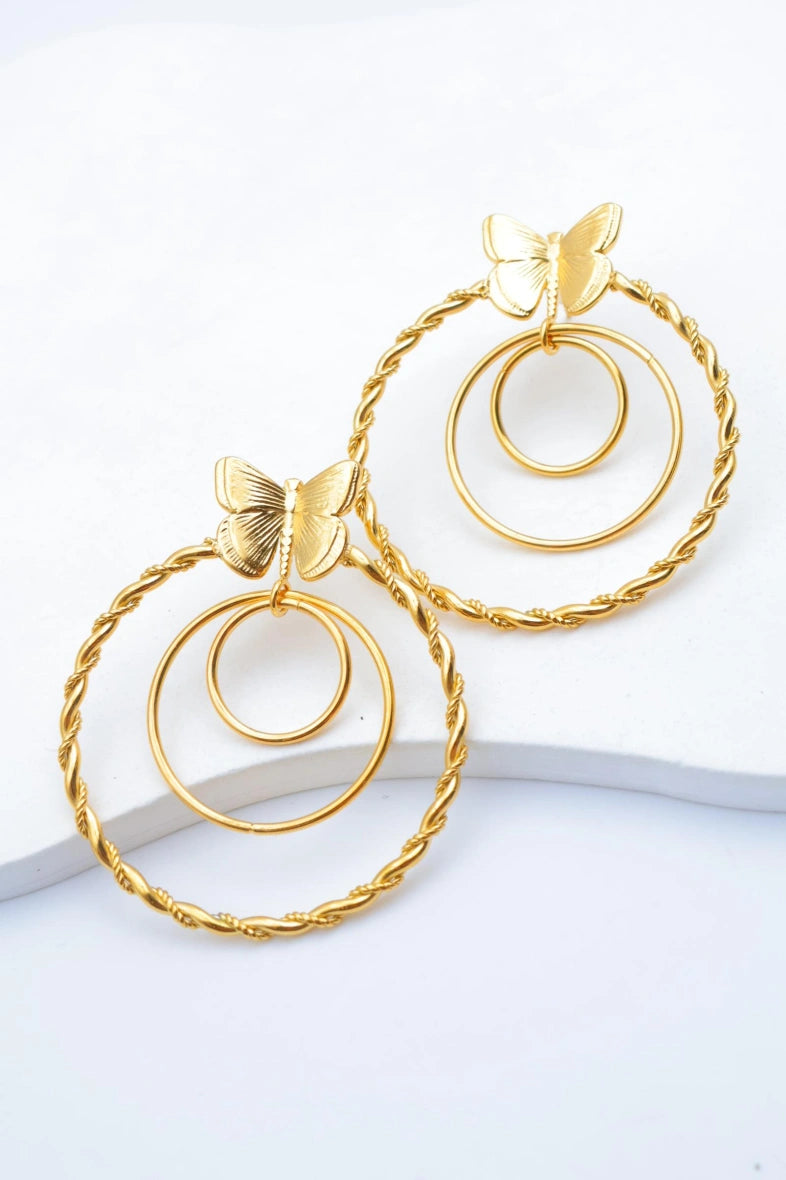Boucles d'oreilles en acier inoxydable - DORÉ