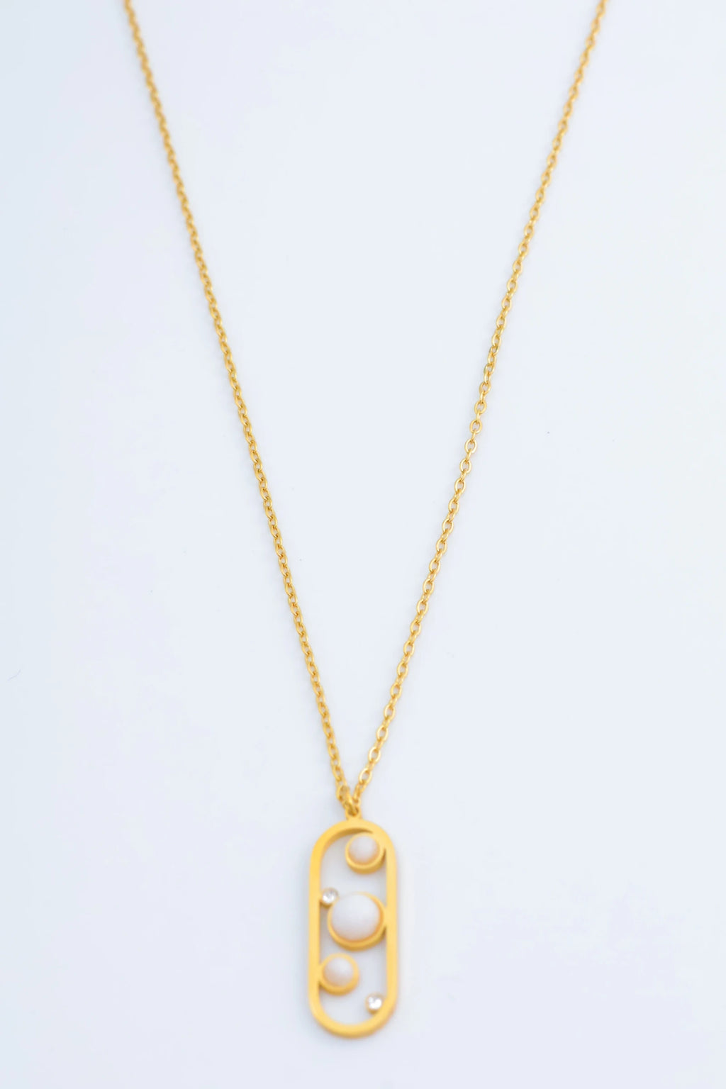 Collier en acier inoxydable - BLANC