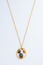 Collier en acier inoxydable - MARRON FONCÉ