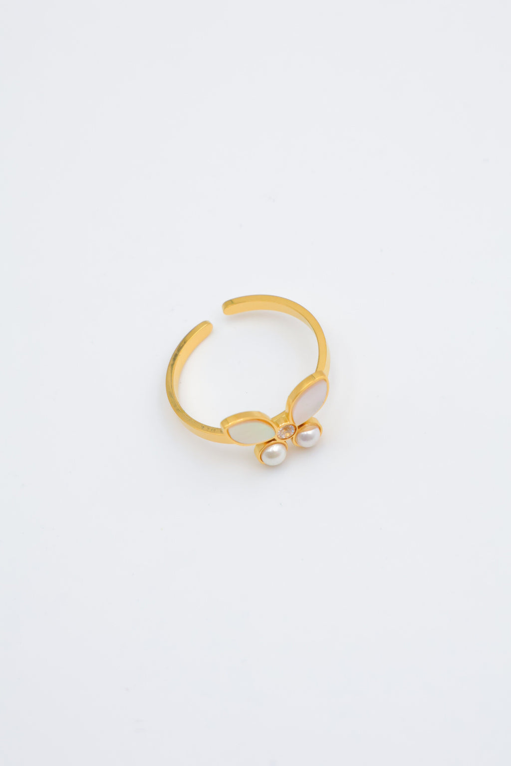 Bague en acier inoxydable ajustable - BLANC