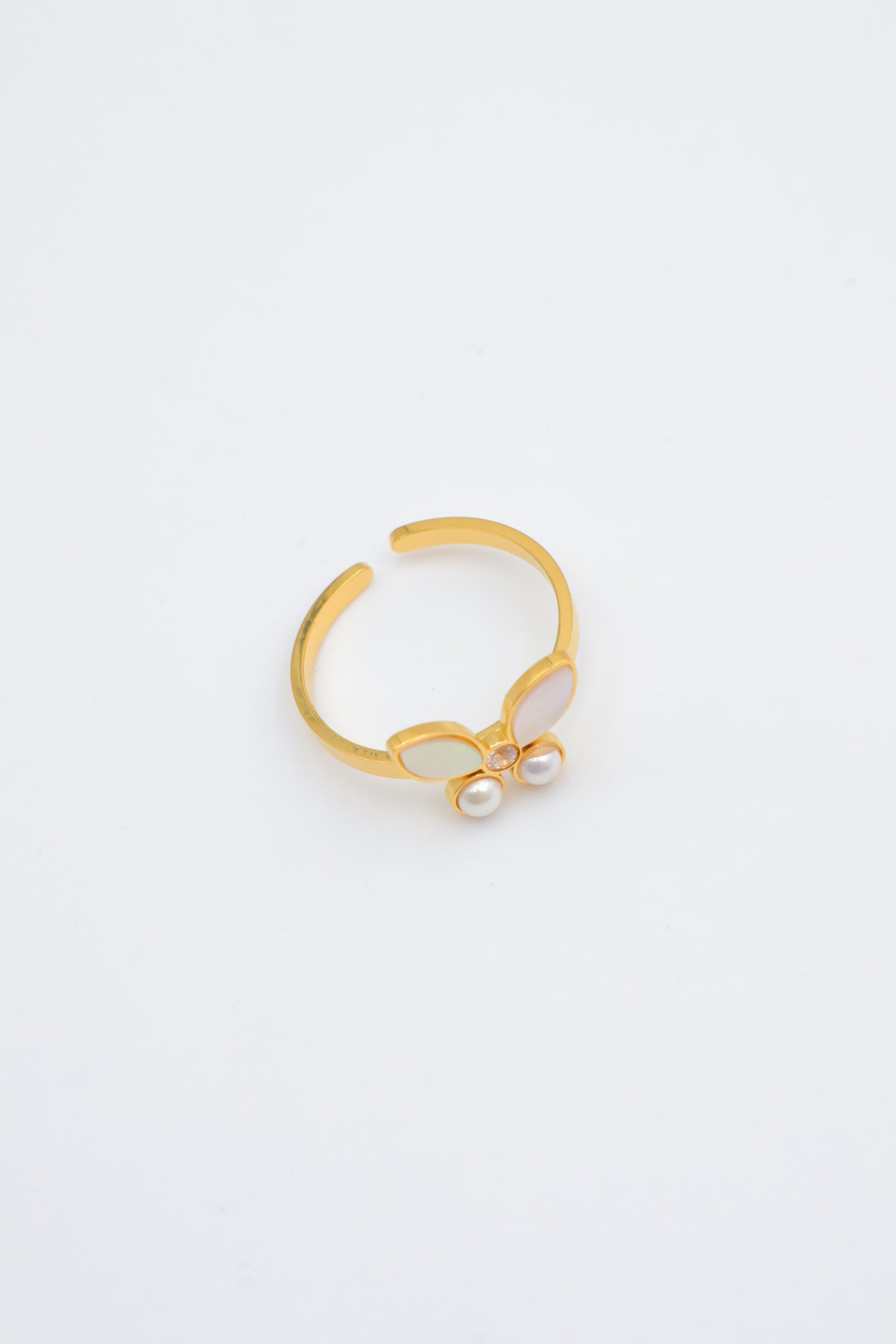 Bague en acier inoxydable ajustable - BLANC
