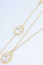 Parure de bijoux en acier inoxydable - BLANC