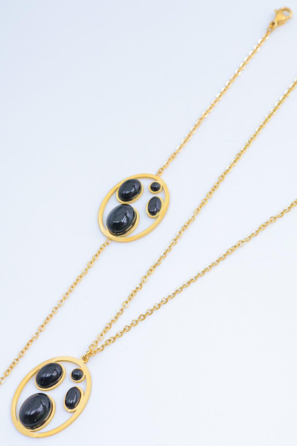 Parure de bijoux en acier inoxydable - NOIR
