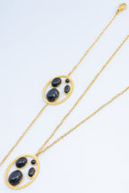Parure de bijoux en acier inoxydable - NOIR