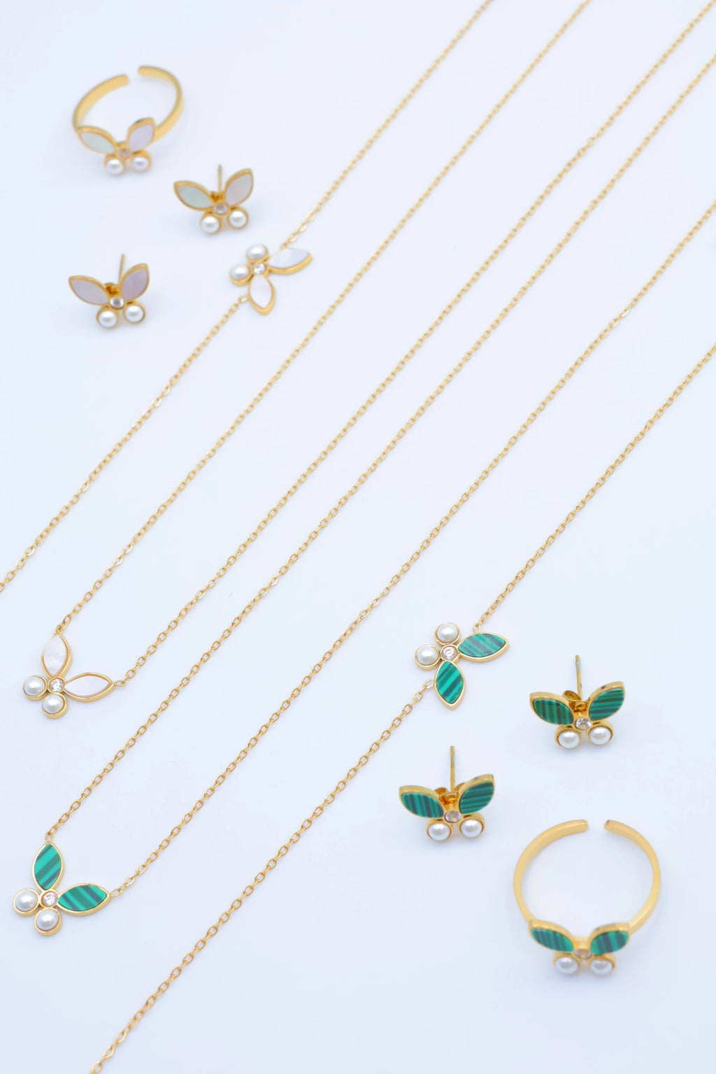 Parure de bijoux en acier inoxydable - VERT