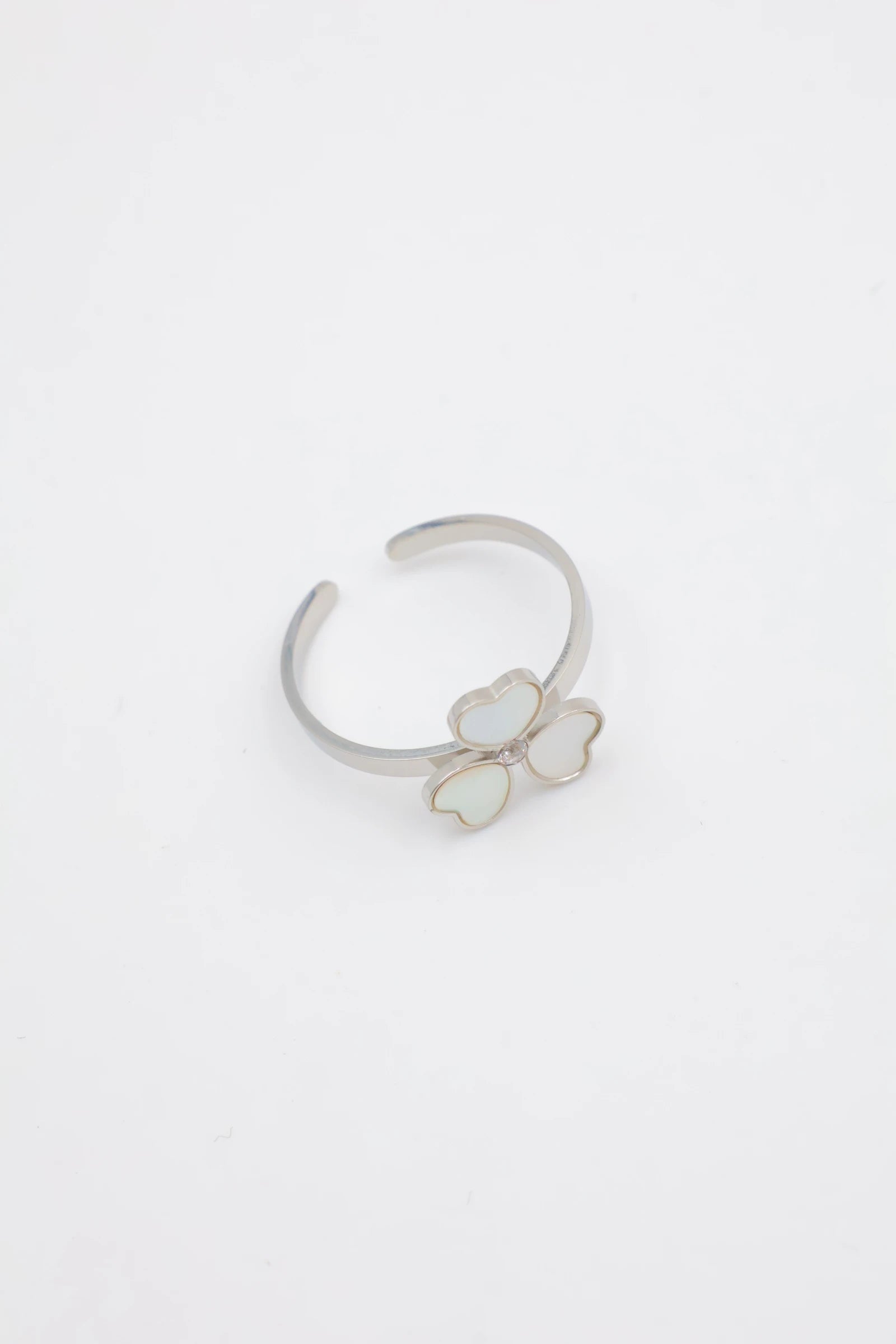 Bague en acier inoxydable ajustable - ARGENT