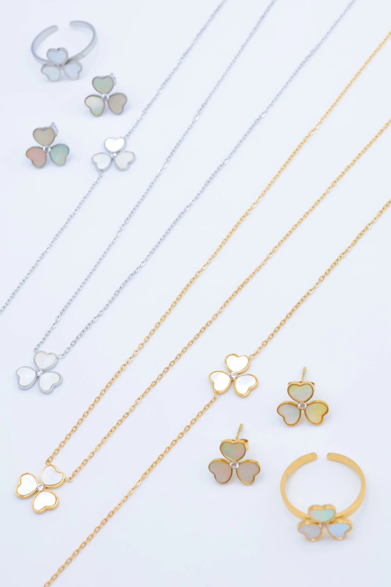 Parure de bijoux en acier inoxydable - DORÉ