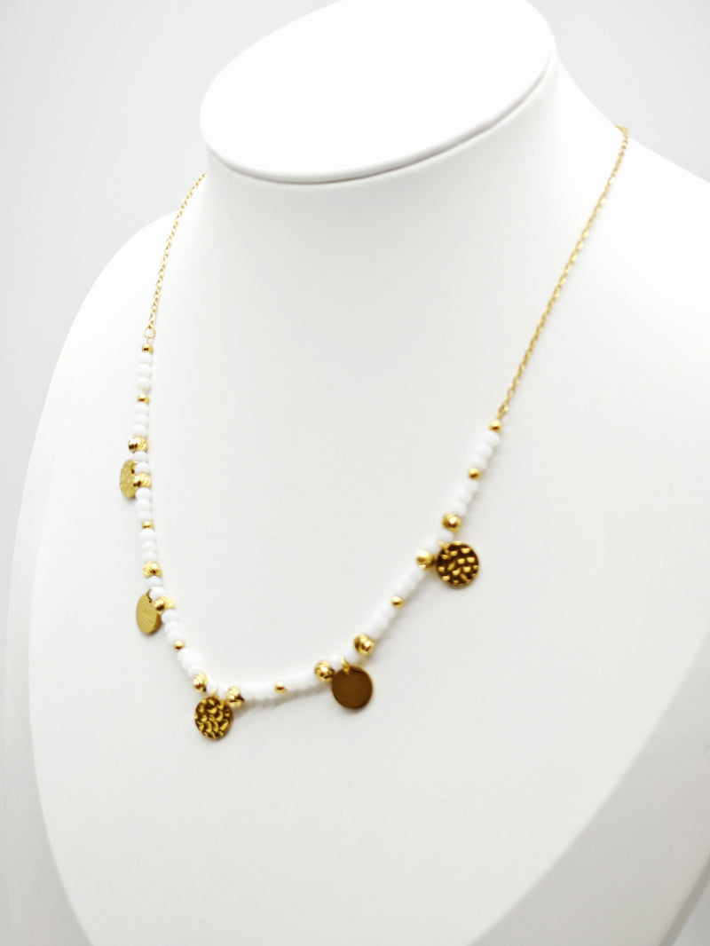 Collier en acier inoxydable - BLANC