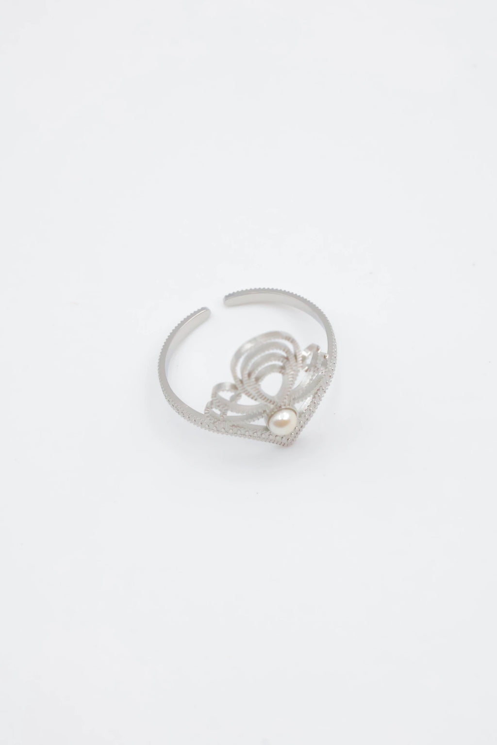 Bague en acier inoxydable ajustable - ARGENT