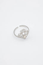 Bague en acier inoxydable ajustable - ARGENT