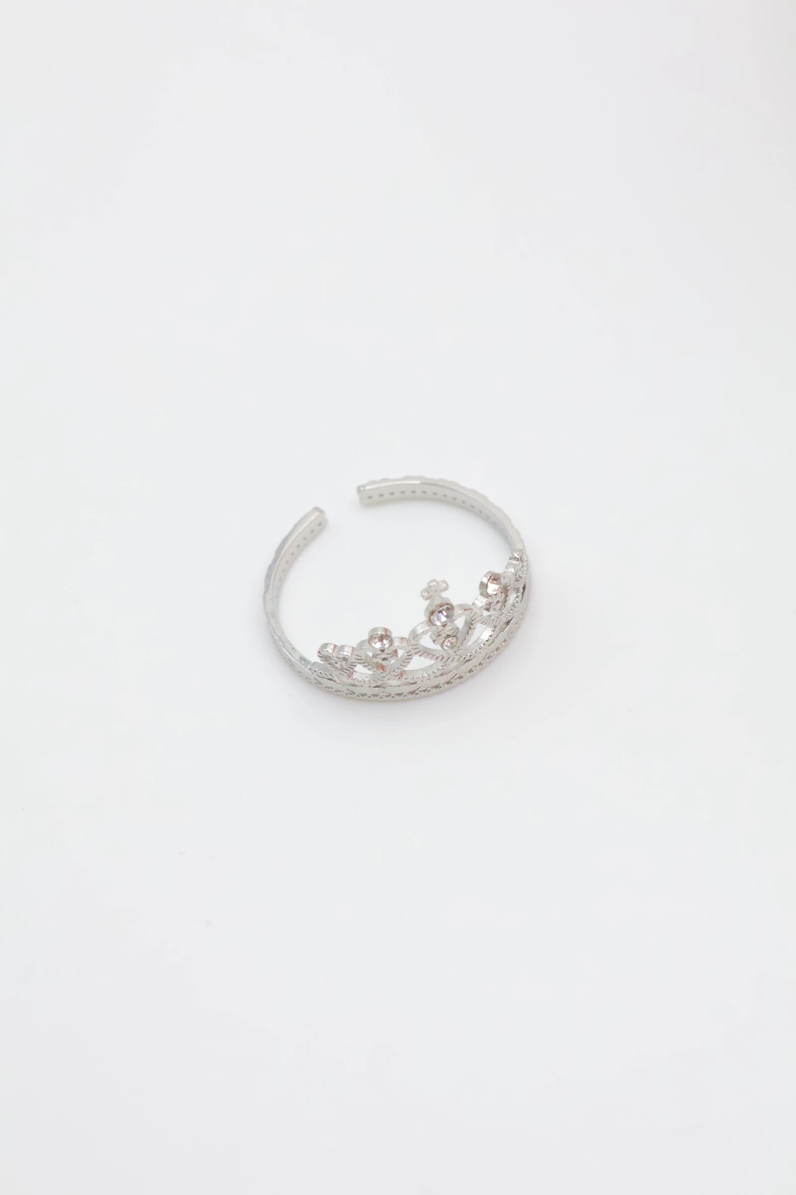 Bague en acier inoxydable ajustable - ARGENT