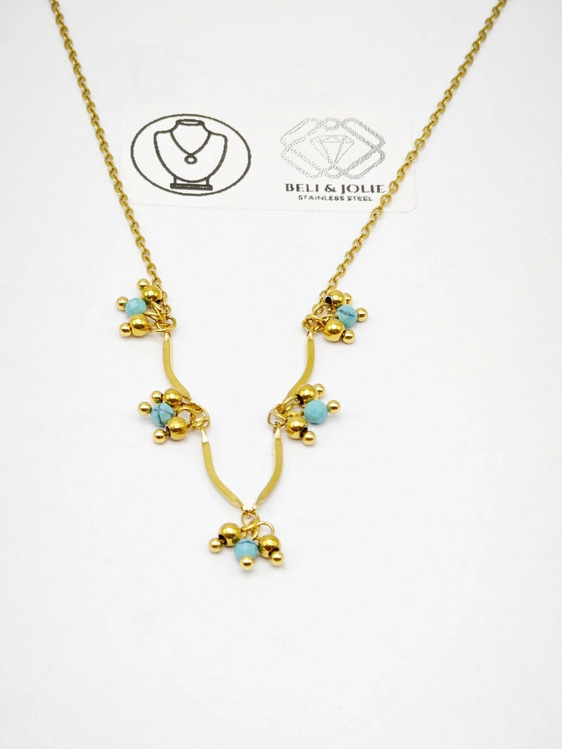 Collier en acier inoxydable - BLEU